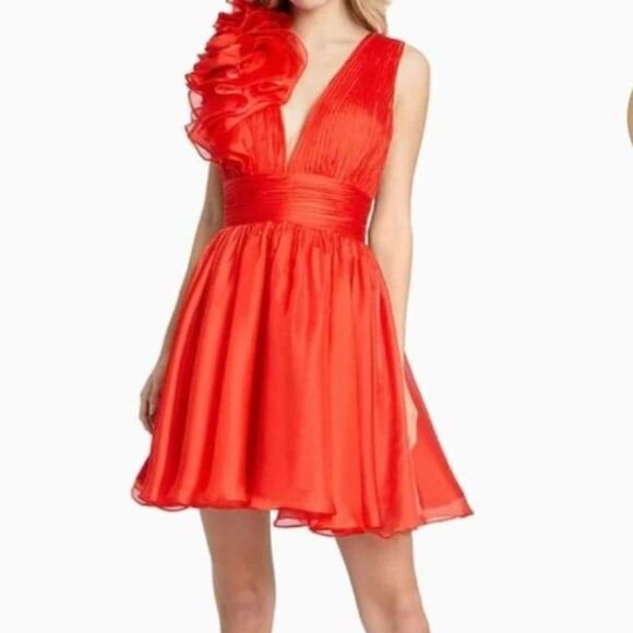 leena for Mac duggal Dresses & Skirts - NWT cocktail dress Rosette Pintucked Fit-&-Flare Dress